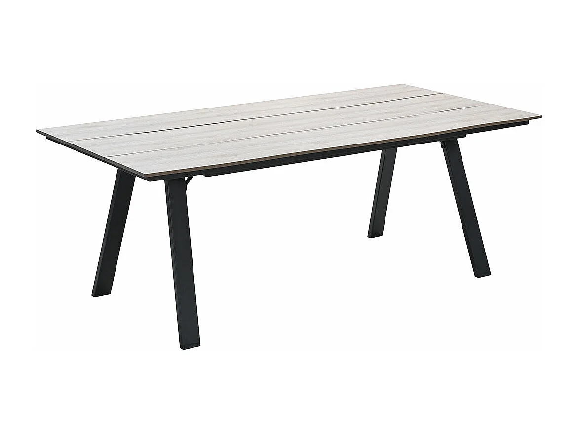 Garden Impressions Ross tuinset 7-delig zwart - Braga tuintafel 220x100 cm