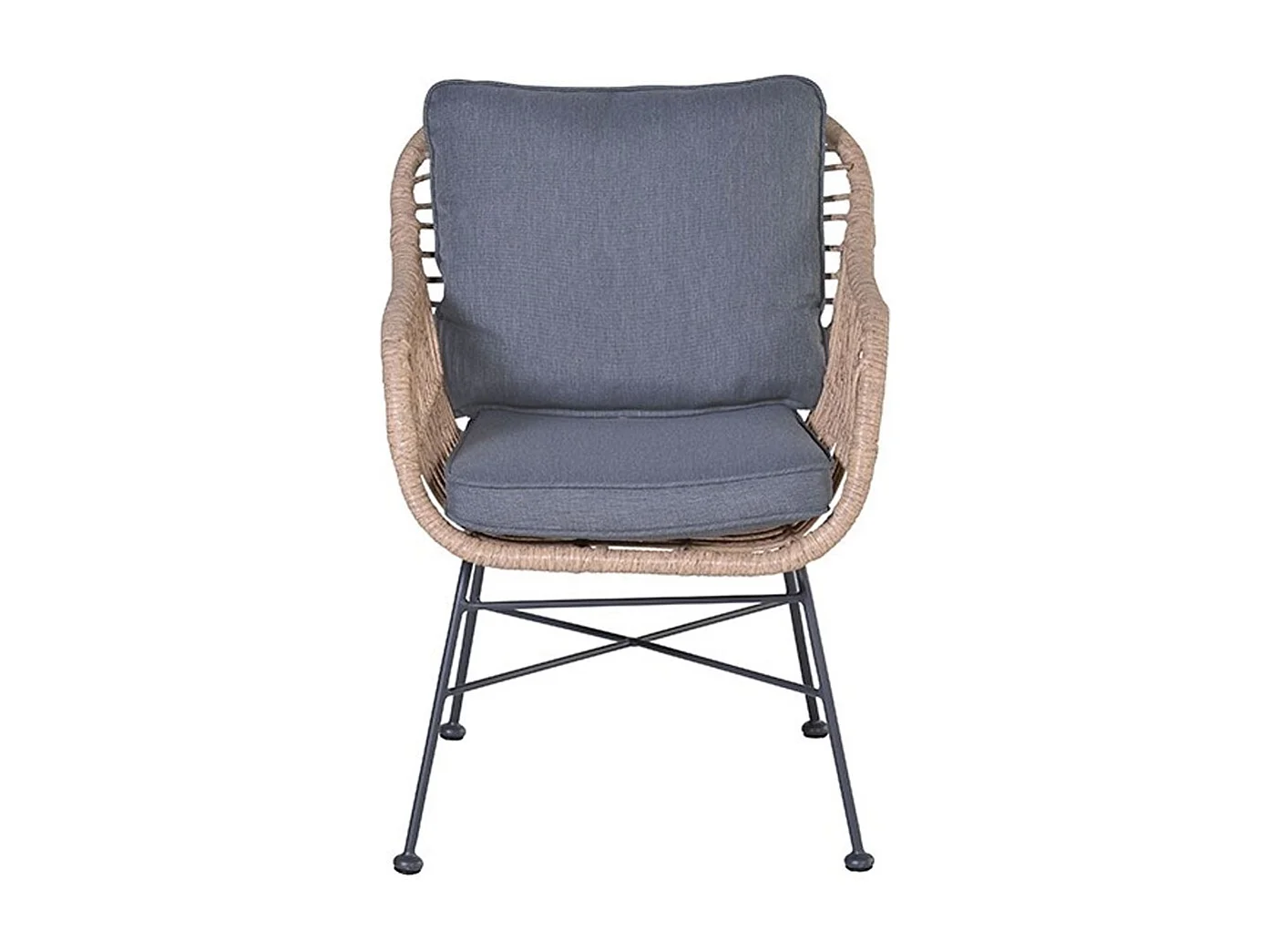 Ensemble de jardin Garden Impressions Lucas 6-pièces Brun - Tulli table de jardin Gris Ø148 cm