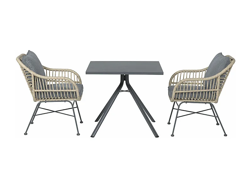 Salon de jardin Garden Impressions Lucas - Rimini 3-Pièces style rétro