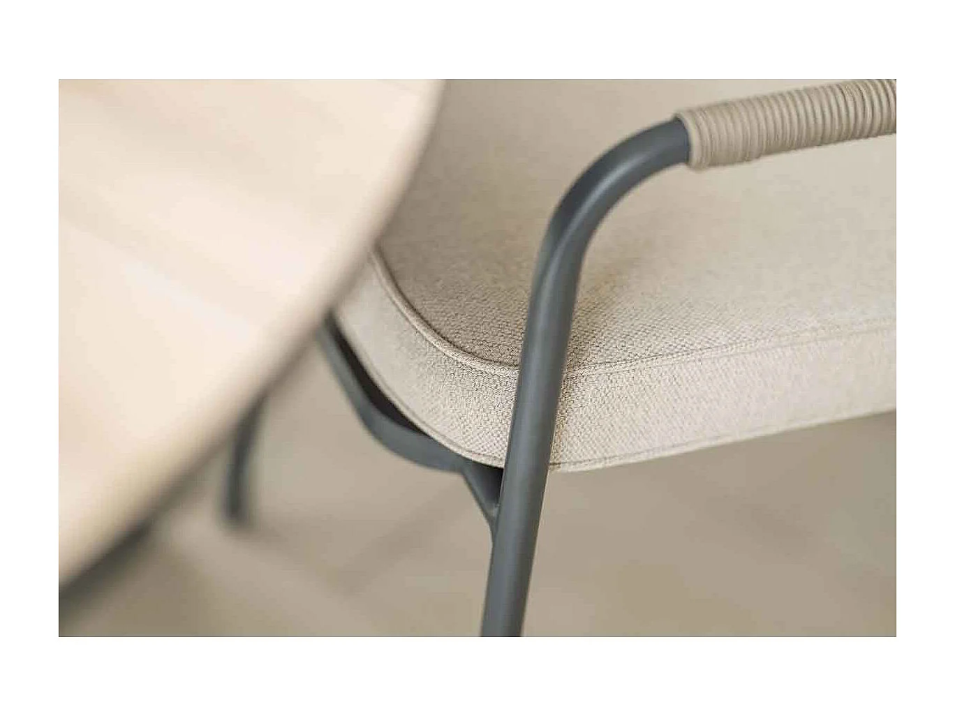 Ensemble de jardin Garden Impressions Aleria - Tulli - taupe - Ø148x75 cm - 6 pièces