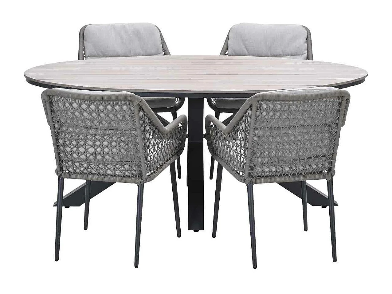 Ensemble de jardin Garden Impressions Pemba - Tulli - taupe - 180x115 cm - 5 pièces