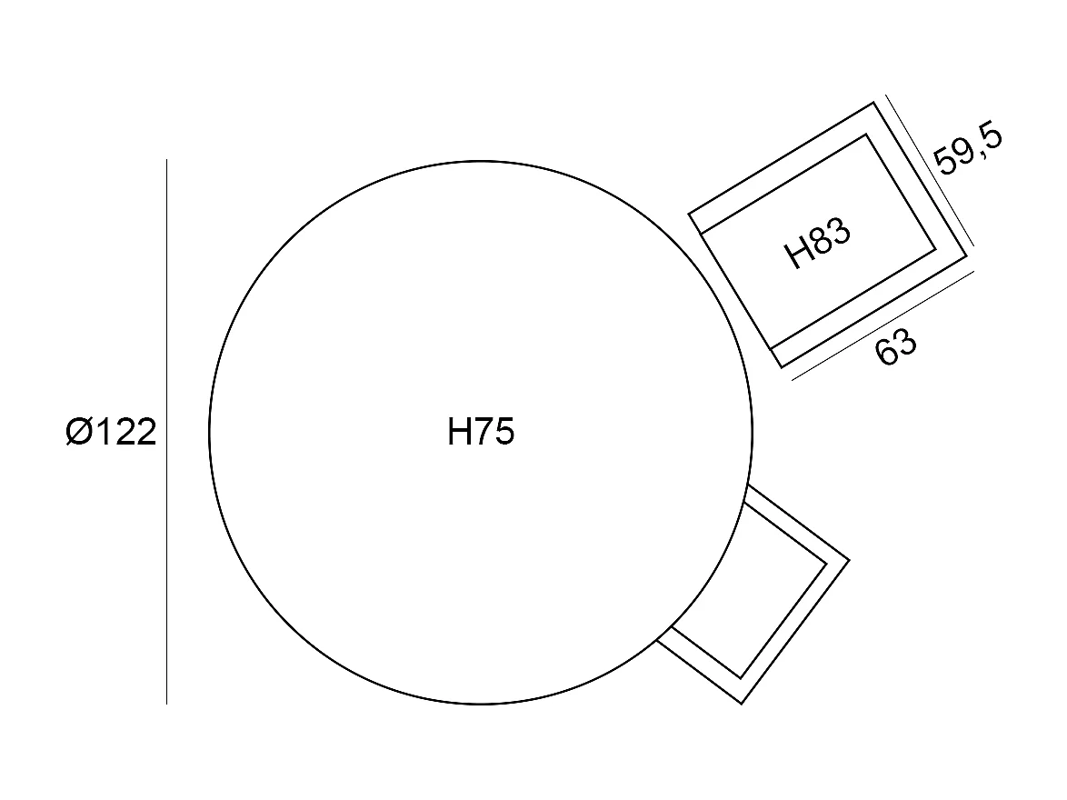 Garden Impressions Pemba tuinset 5-delig - Tulli tuintafel Ø122x75 cm - light teak vironwood