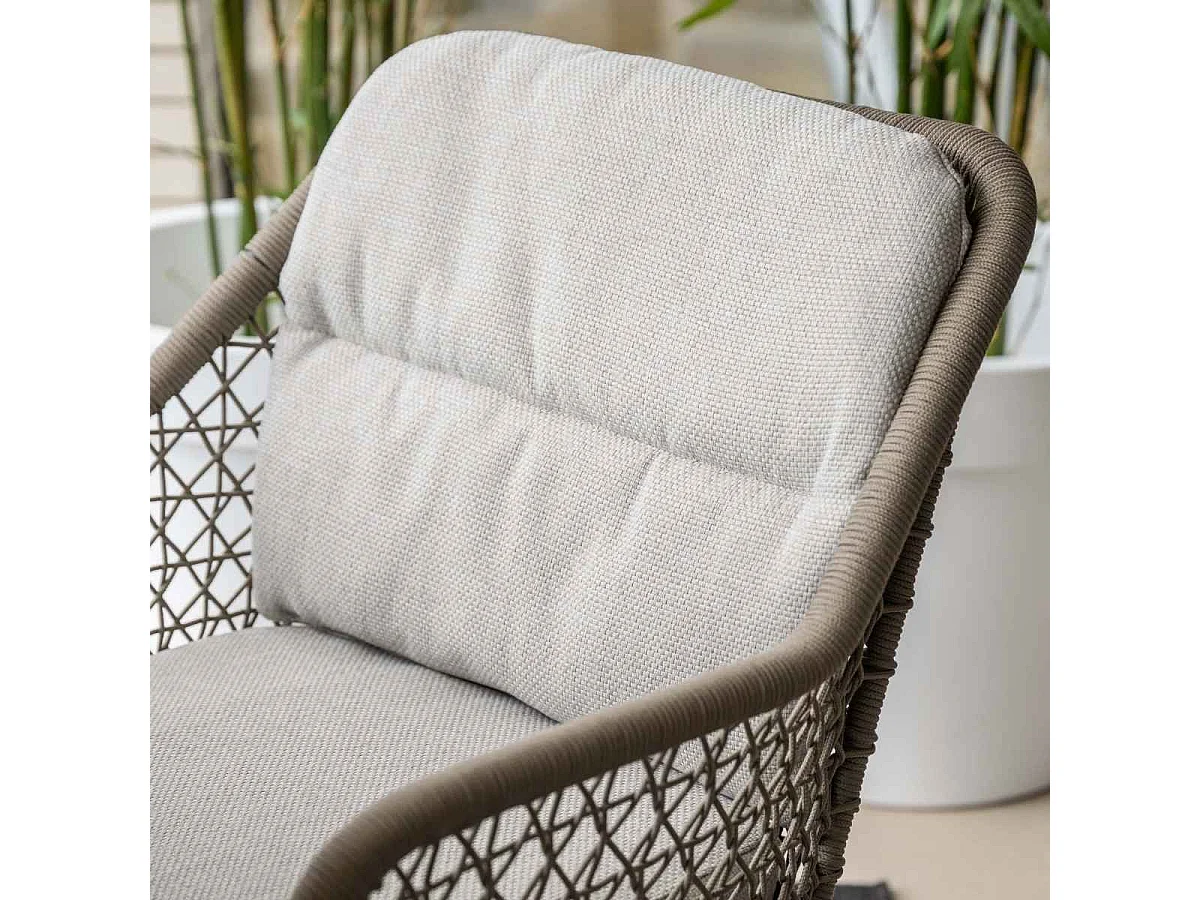 Ensemble de jardin Garden Impressions Pemba - Tulli - taupe - Ø148x75 cm - 6 pièces