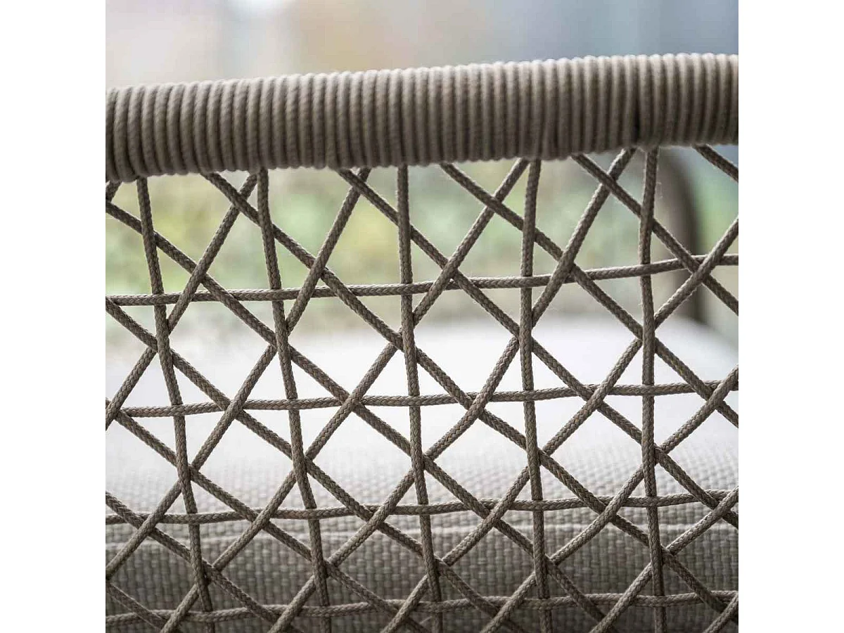 Ensemble de jardin Garden Impressions Pemba - Tulli - taupe - Ø148x75 cm - 6 pièces