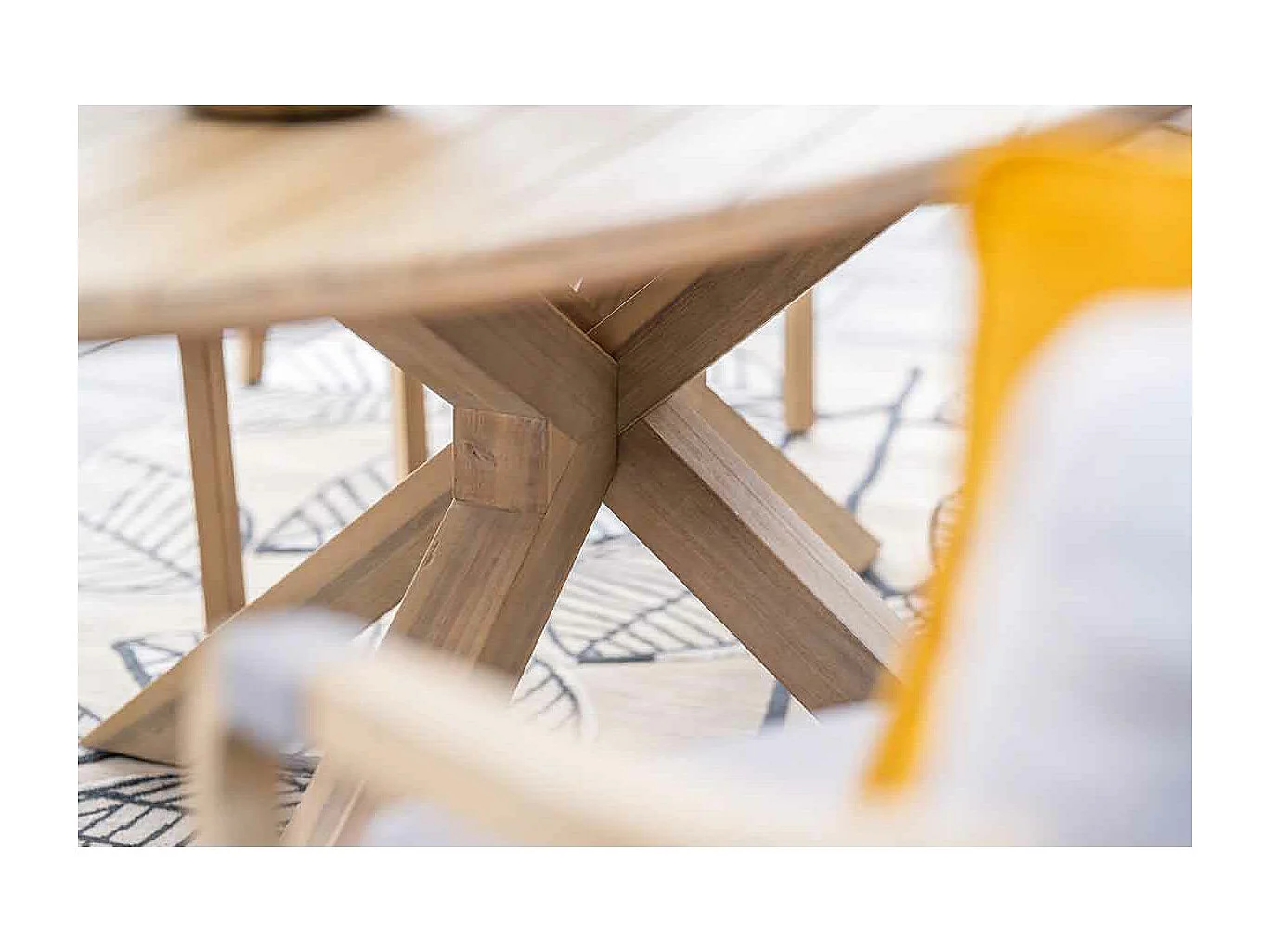 Ensemble de jardin Garden Impressions Alora - Tamako - marron - 220x115 cm - ovale - 7 pièces