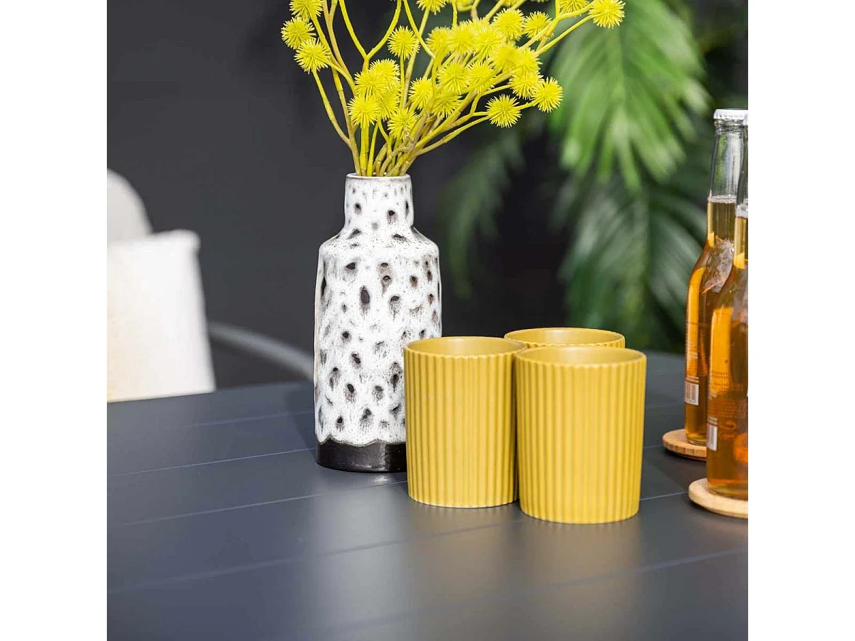 Garden Impressions Amarillo bistro tuinset 3-delig - Mina tuintafel 90x90 cm