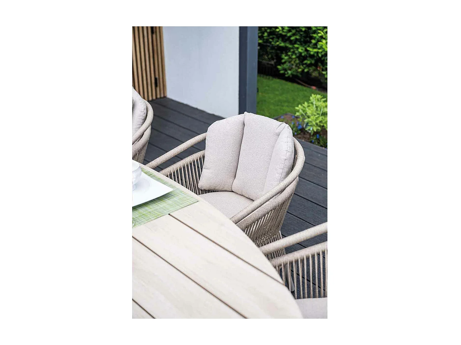 Garden Impressions Sorong tuinset 7-delig - Tulli tuintafel 220x115 cm - light teak vironwood