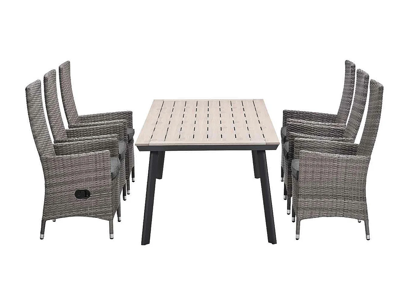 Garden Impressions Nice tuinset 7-delig - Penedo tuintafel 230x100 cm