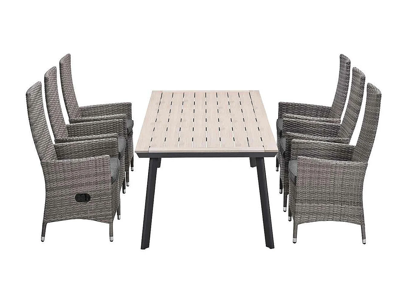 Garden Impressions Nice tuinset 7-delig - Penedo tuintafel 230x100 cm