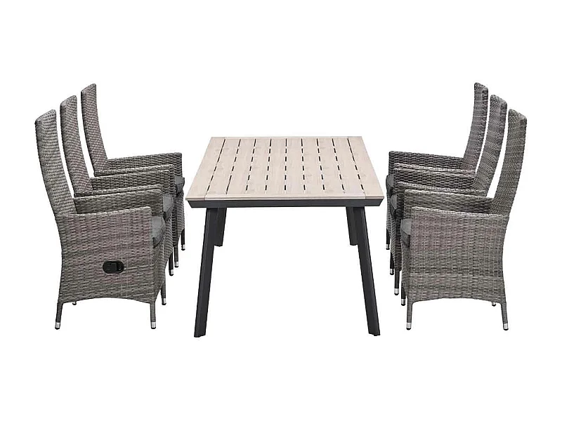 Garden Impressions Nice tuinset 7-delig - Penedo tuintafel 230x100 cm