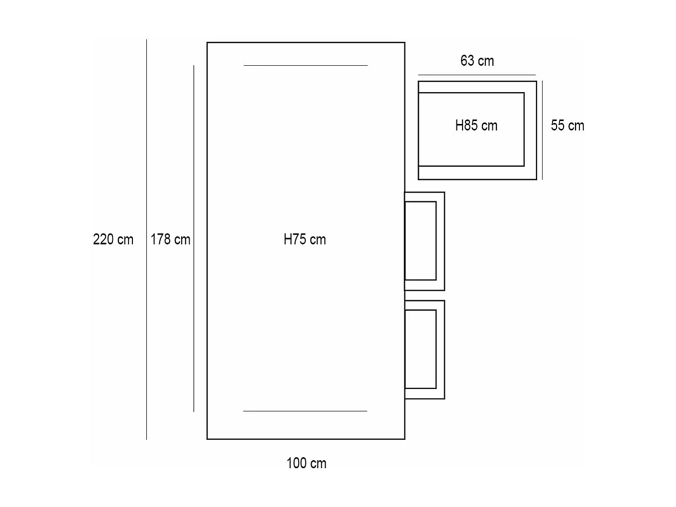Garden Impressions Ross tuinset 7-delig koper - Braga tuintafel 220x100 cm