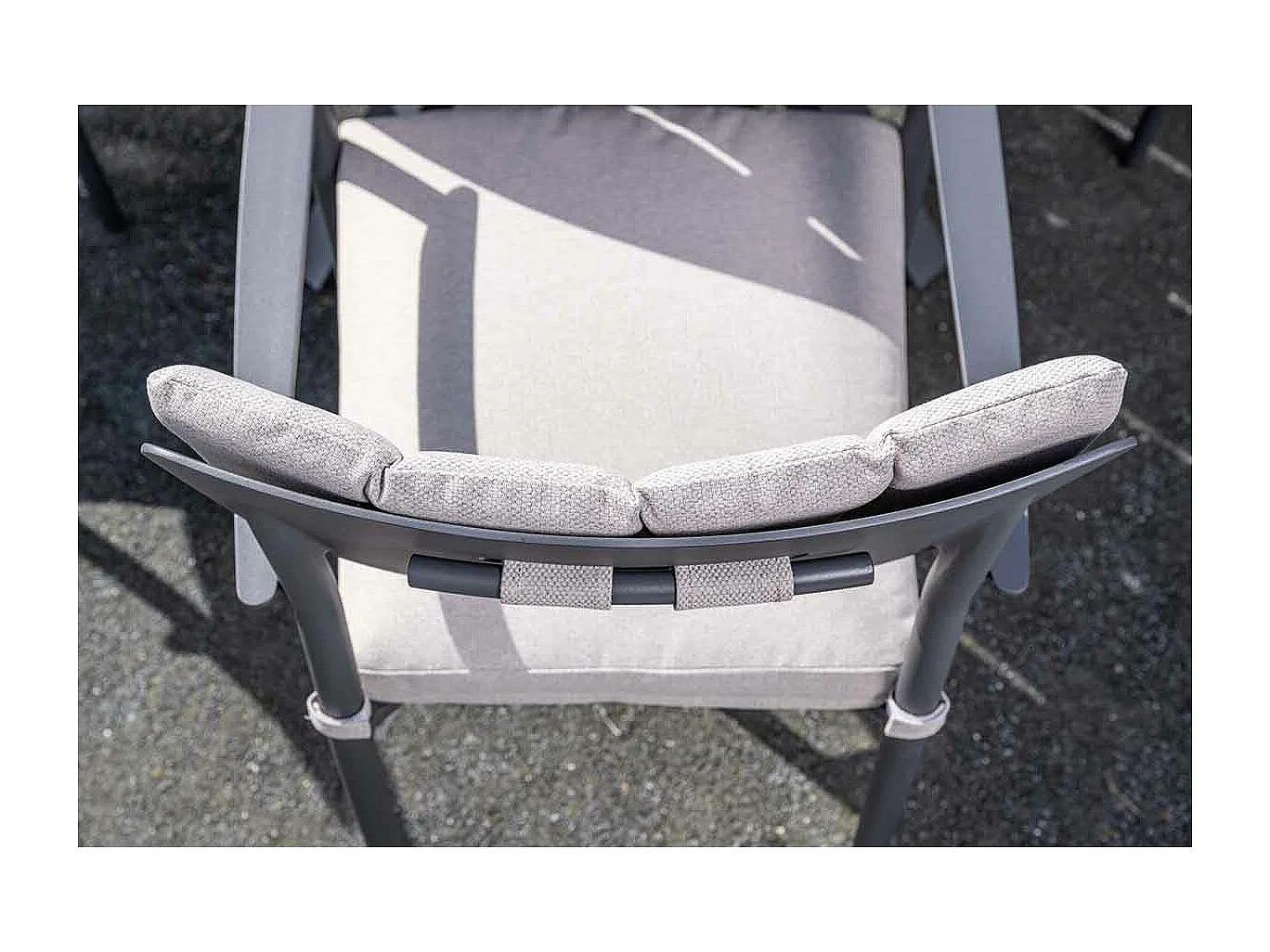 Ensemble de jardin Garden Impressions Tineo - Tulli - gris foncé - 220x115 cm - 7 pièces