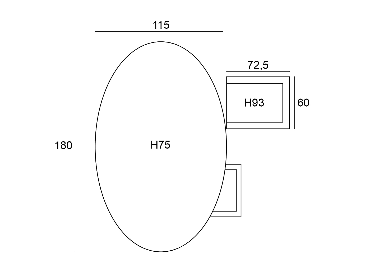 Garden Impressions Senja tuinset 5-delig valley sand - Tulli tuintafel 180x115 cm - light teak vironwood