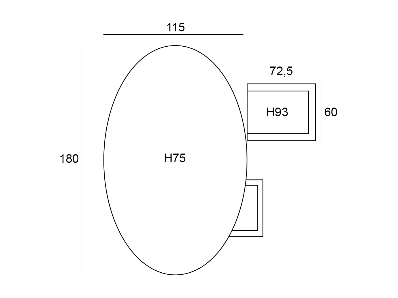 Ensemble de jardin Garden Impressions Senja - Tulli - sable de la vallée - 180x115 cm - 5 pièces