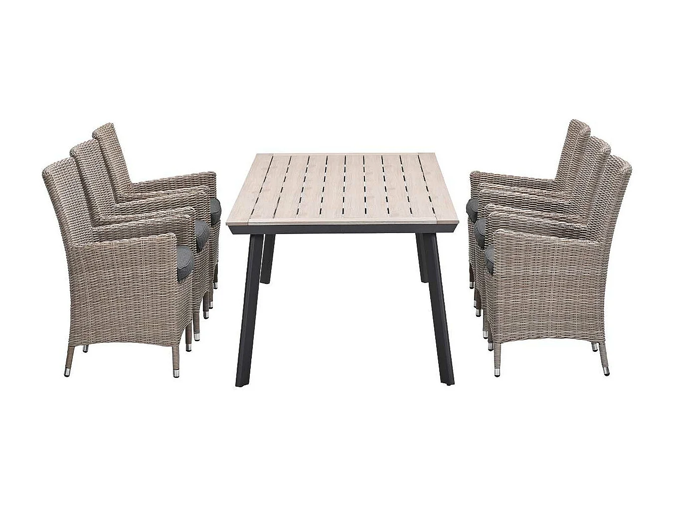 Ensemble de jardin Garden Impressions Sharon - Penedo - saule vintage - 230x100 cm - 7 pièces