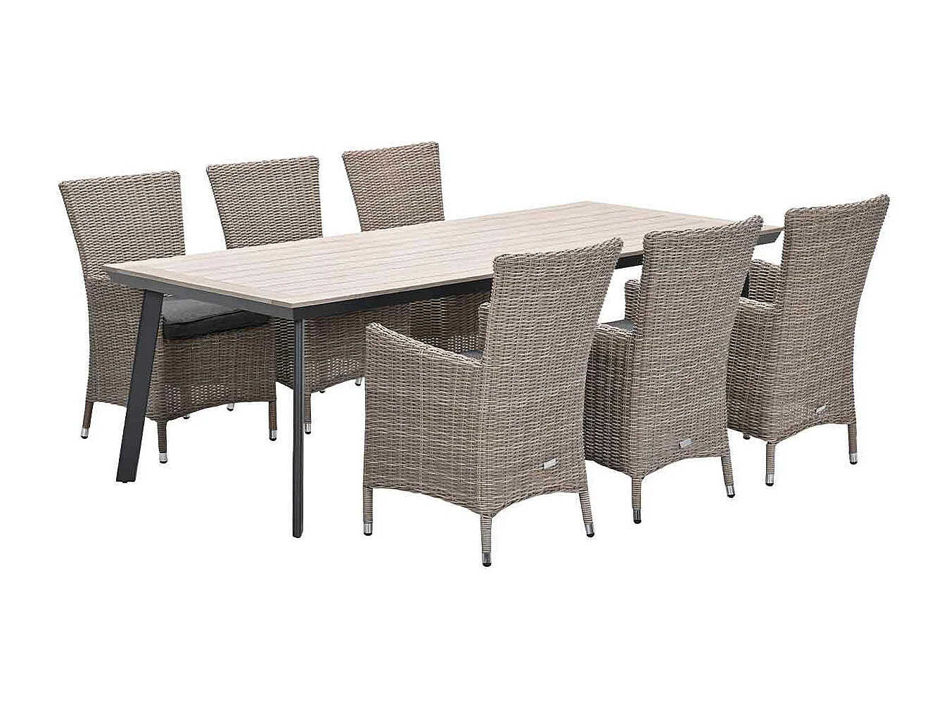 Ensemble de jardin Garden Impressions Sharon - Penedo - saule vintage - 230x100 cm - 7 pièces