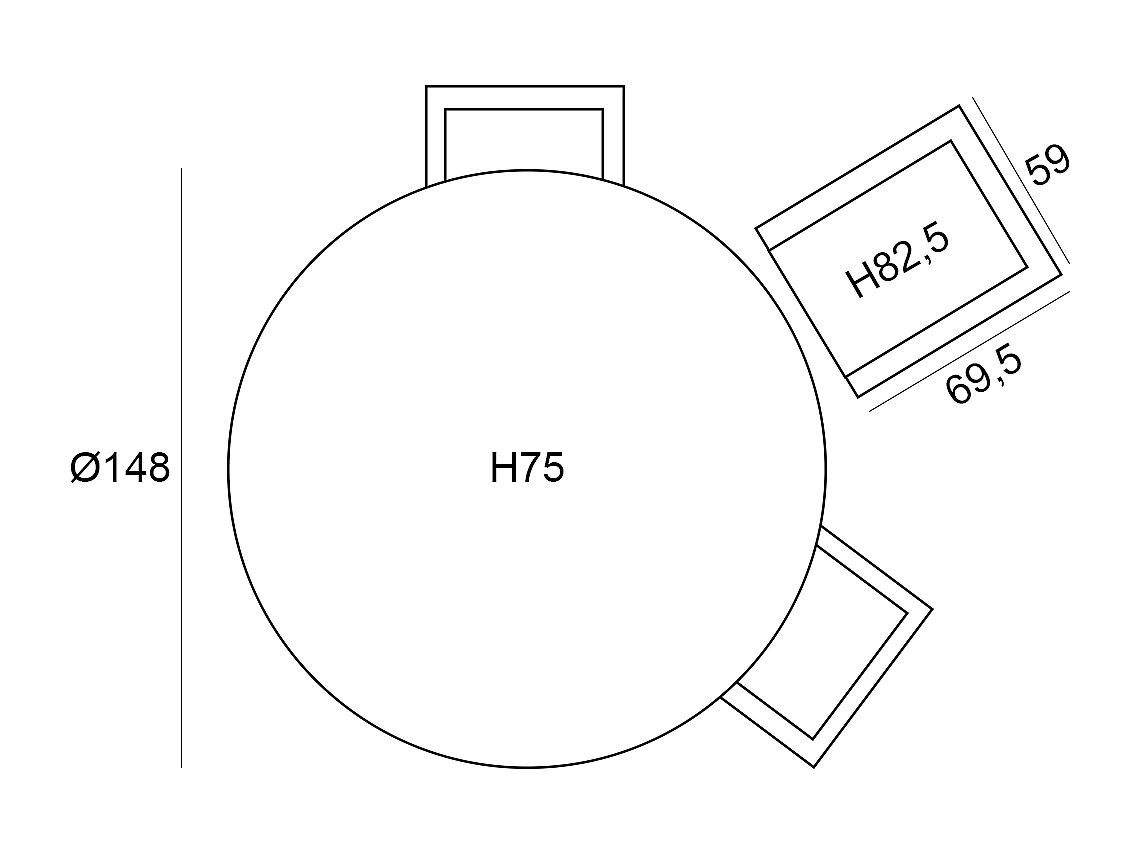 Garden Impressions Lucas tuinset 6-delig valley sand - Tulli tuintafel Ø148x75 cm - light teak vironwood