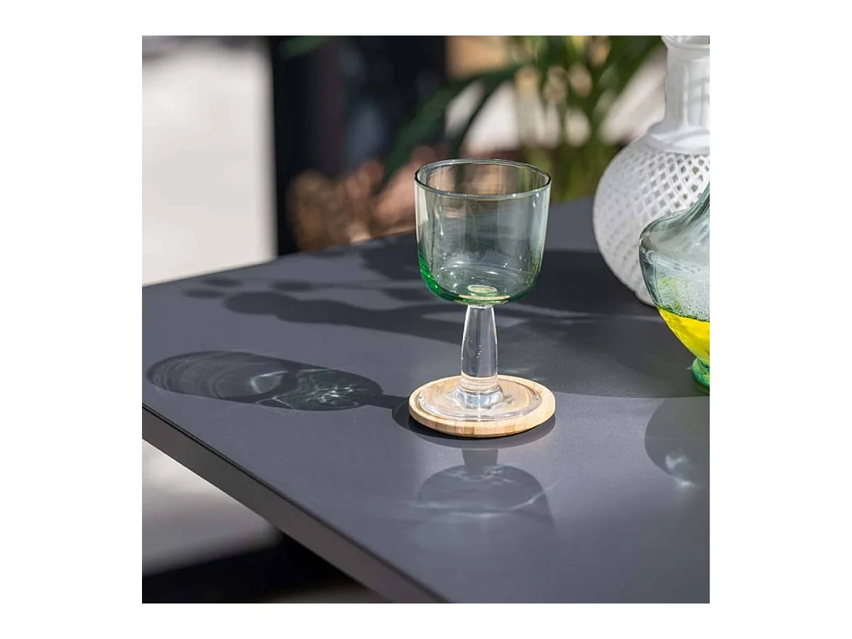 Garden Impressions Lucas tuinset zwart 3-delig - Rimini tuintafel 80x80 cm