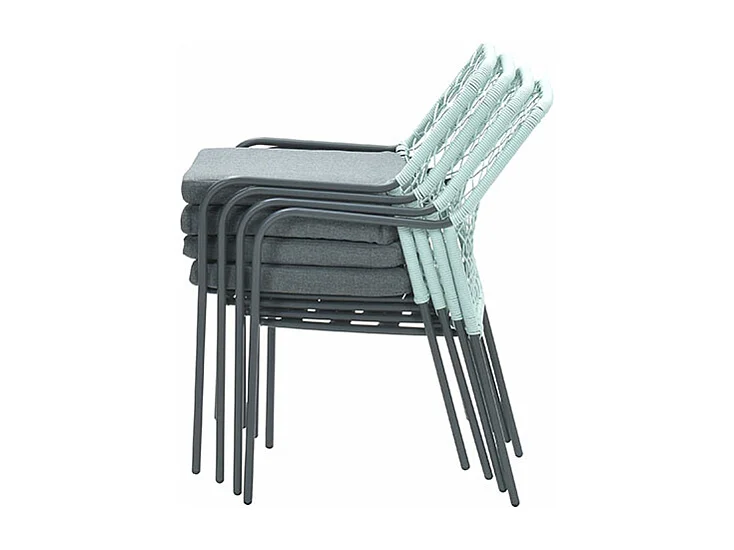 Garden Impressions Ross tuinset 3-delig zacht groen - Mina tuintafel 90x90 cm