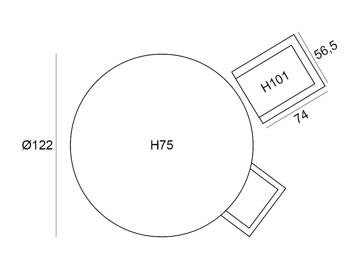 Garden Impressions Aleria tuinset 5-delig taupe - Tulli tuintafel Ø122x75 cm - light teak vironwood