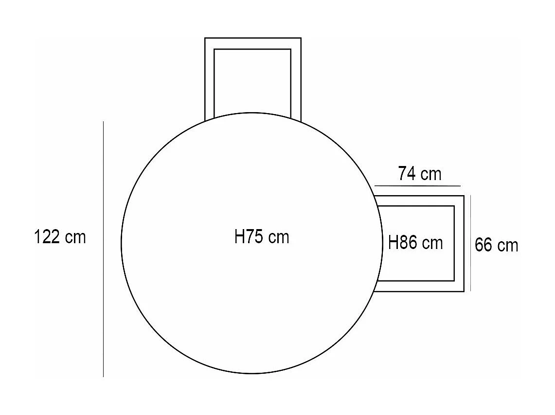 Ensemble de jardin Garden Impressions Yima 5-pièces Gris clair - table de jardin Tulli brun Ø122 cm