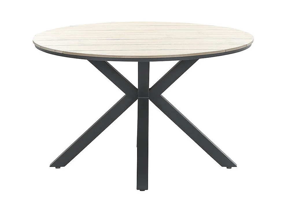 Ensemble de jardin Garden Impressions Yima 5-pièces Gris clair - table de jardin Tulli brun Ø122 cm