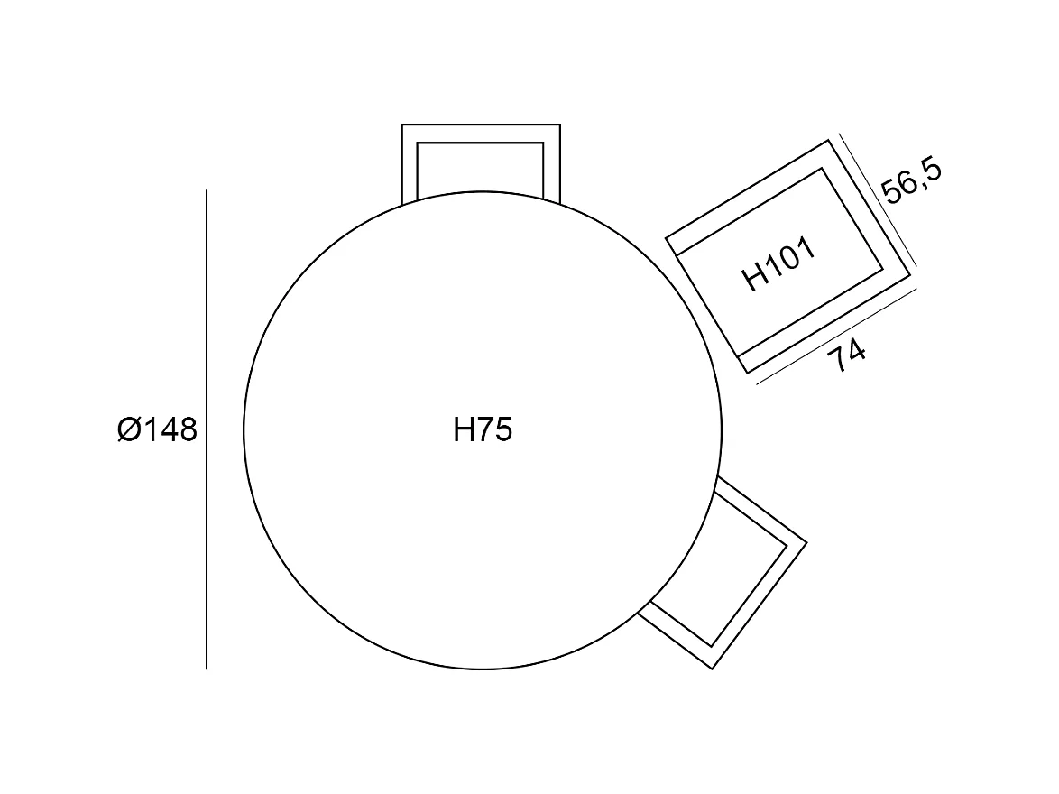 Garden Impressions Aleria tuinset 6-delig - Tulli tuintafel Ø148x75 cm - light teak vironwood