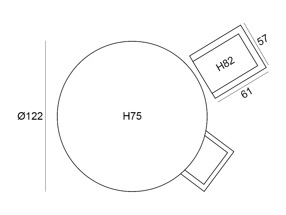 Garden Impressions Tineo tuinset 5-delig - Tulli tuintafel Ø122x75 cm - light teak vironwood