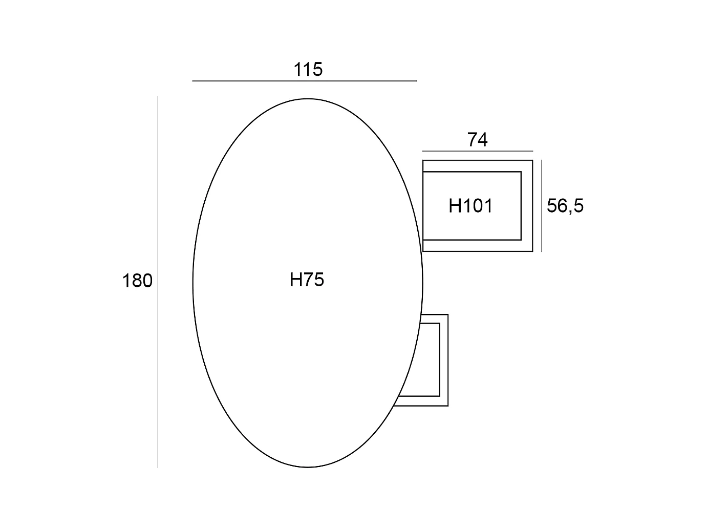 Ensemble de jardin Garden Impressions Aleria - Tulli - Sable de Naples - 180x115x75 cm - 5 pièces