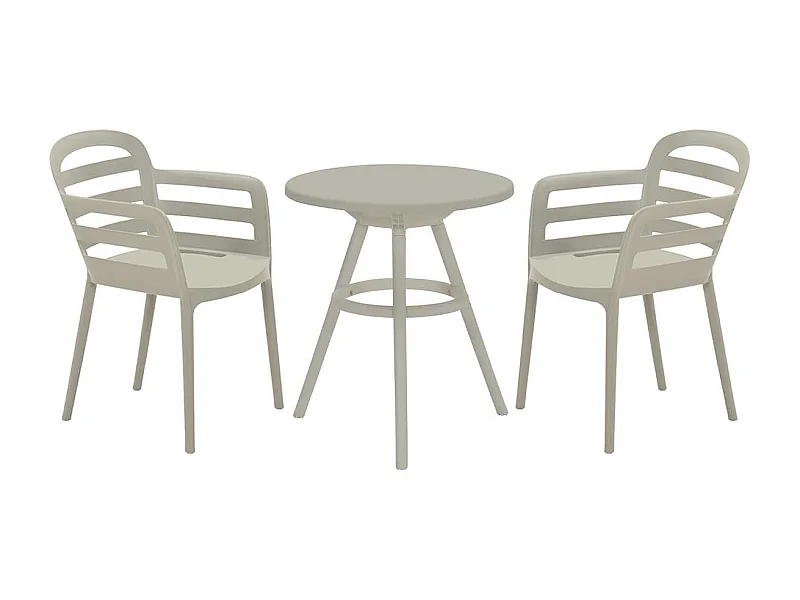 Ensemble de balcon Garden Impressions Mira 3-Piece - table de jardin Faria Ø60 cm Sable