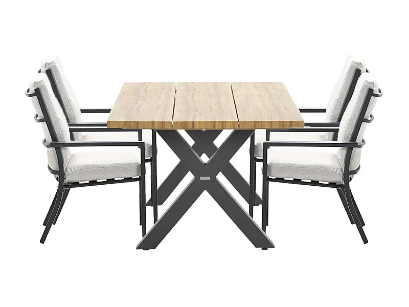 Ensemble de jardin Garden Impressions Senja 5 pièces - Table de jardin Zadar 180x100 cm