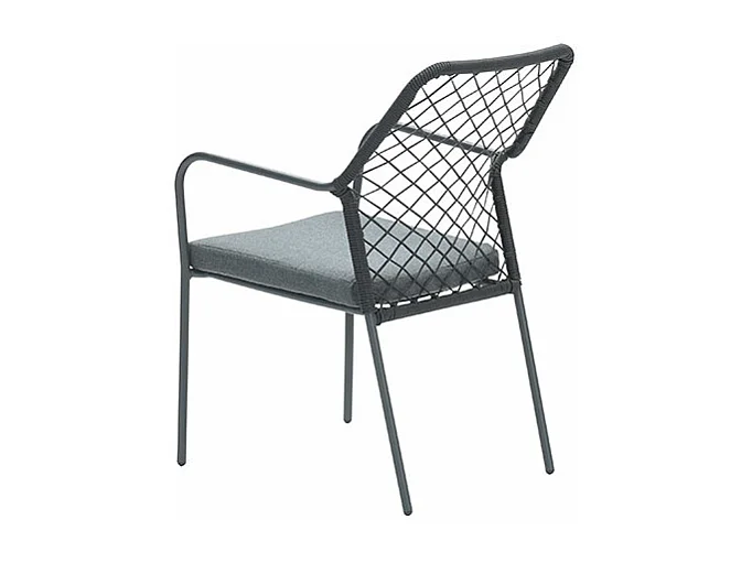 Ensemble de jardin Garden Impressions Ross noir 3-Pièces - table de jardin Mina 90x90 cm