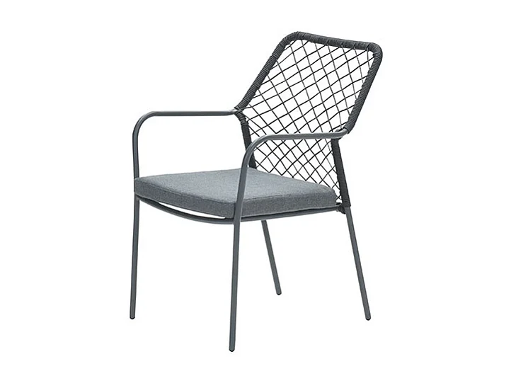 Ensemble de jardin Garden Impressions Ross noir 3-Pièces - table de jardin Mina 90x90 cm