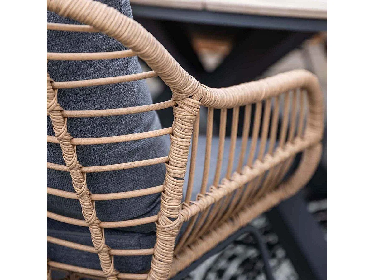 Garden Impressions Lucas tuinset 9-delig bruin - Tulli tuintafel ovaal 280x140 cm light teak look