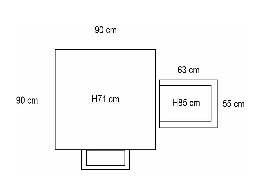 Ensemble de jardin Garden Impressions Ross 5-pièces noir - table de jardin Mina 90x90 cm