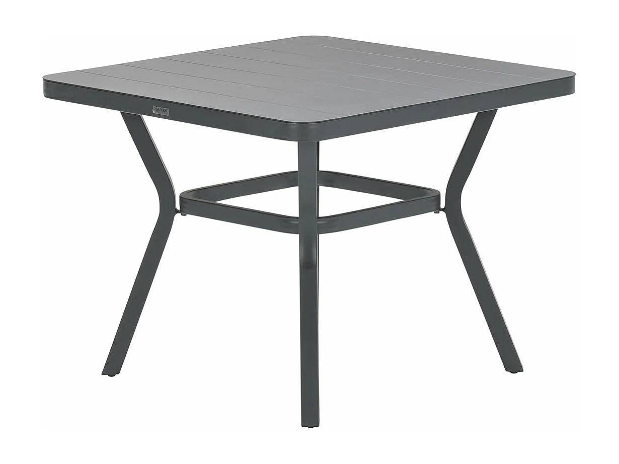 Ensemble de jardin Garden Impressions Ross 5-pièces noir - table de jardin Mina 90x90 cm
