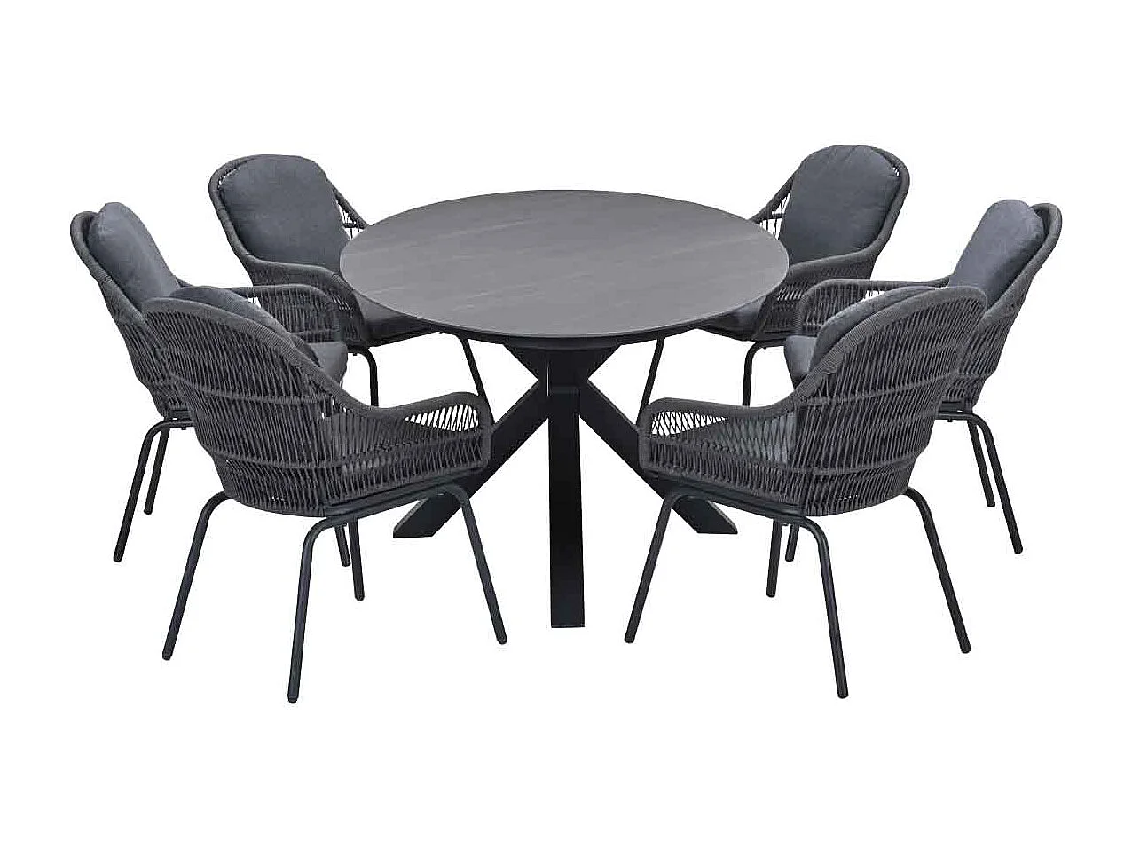 Garden Impressions Yima tuinset 7-delig - Scot tuintafel Napoli grey 230x115 cm