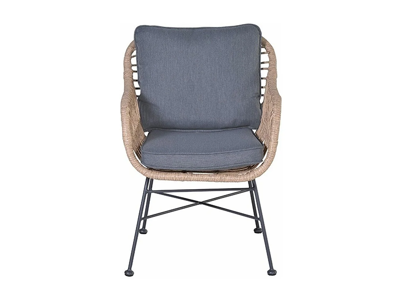 Ensemble de jardin 5-pièces Garden Impressoins brun - table de jardin Rimini 80x80 cm