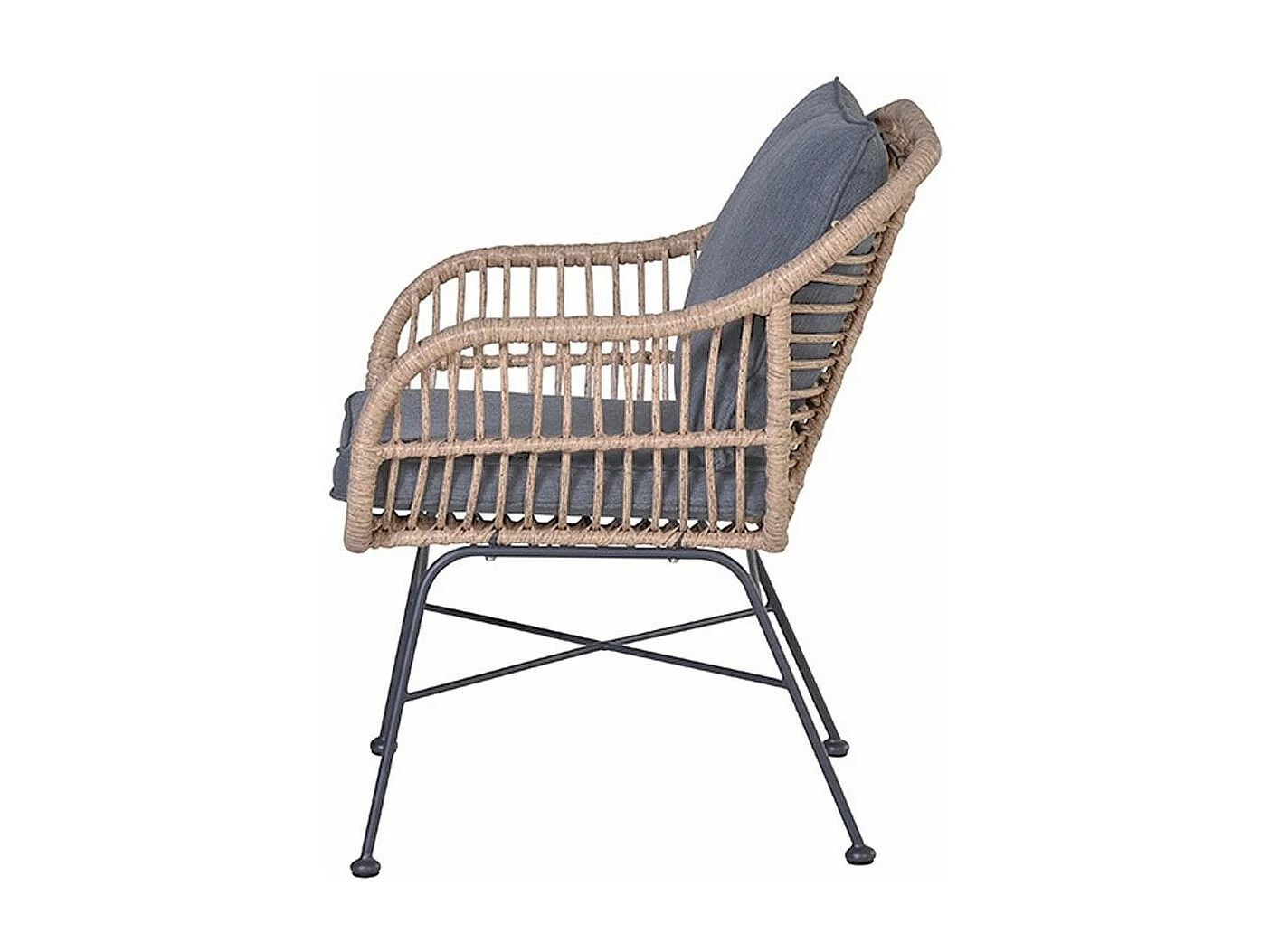 Ensemble de jardin 5-pièces Garden Impressoins brun - table de jardin Rimini 80x80 cm