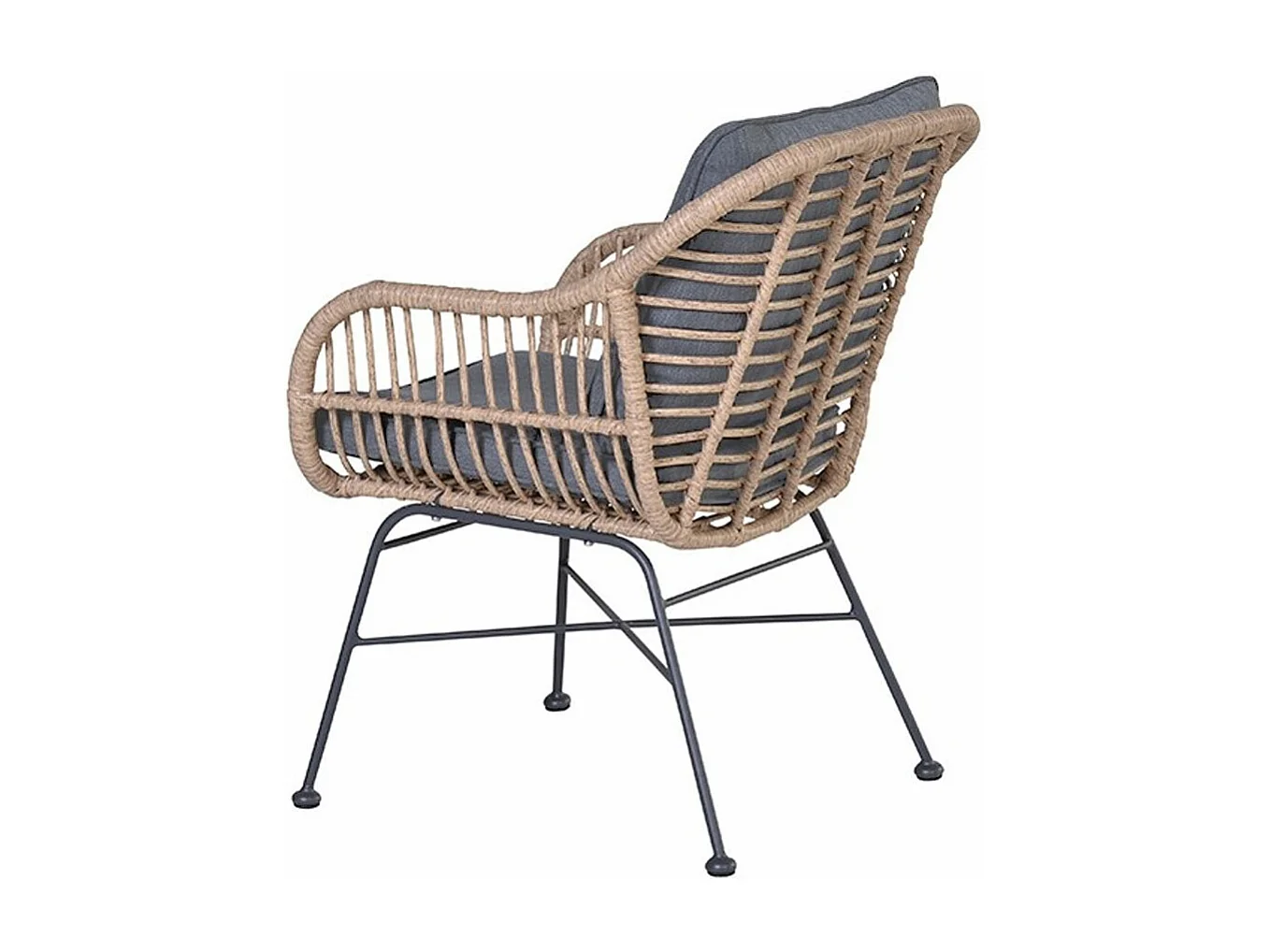 Ensemble de jardin 5-pièces Garden Impressoins brun - table de jardin Rimini 80x80 cm