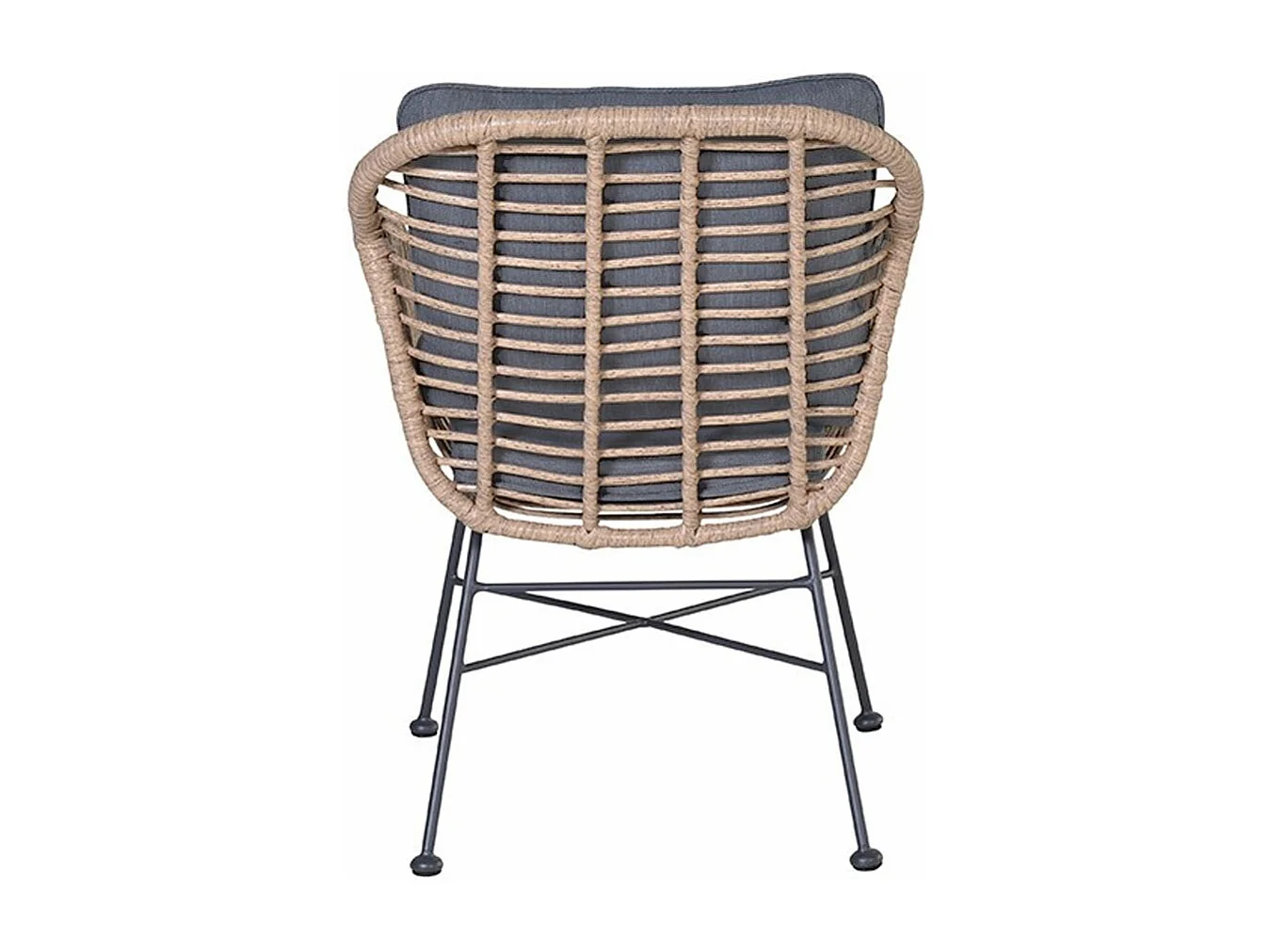 Ensemble de jardin 5-pièces Garden Impressoins brun - table de jardin Rimini 80x80 cm