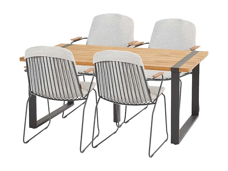 Taste by 4 Seasons Veneto tuinset 5-delig - Alto tuintafel 180x100 cm