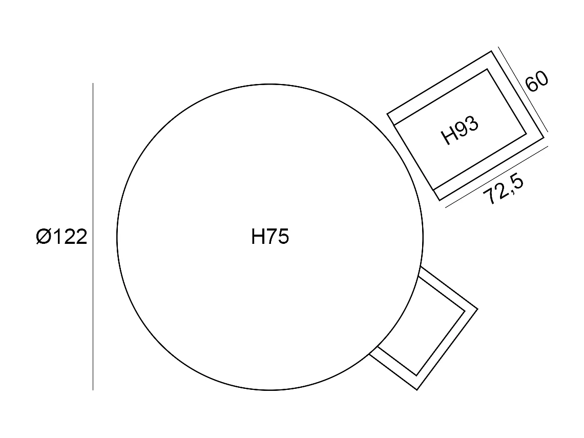 Garden Impressions Senja tuinset 5-delig desert sand - Tulli tuintafel Ø122x75 cm - light teak vironwood