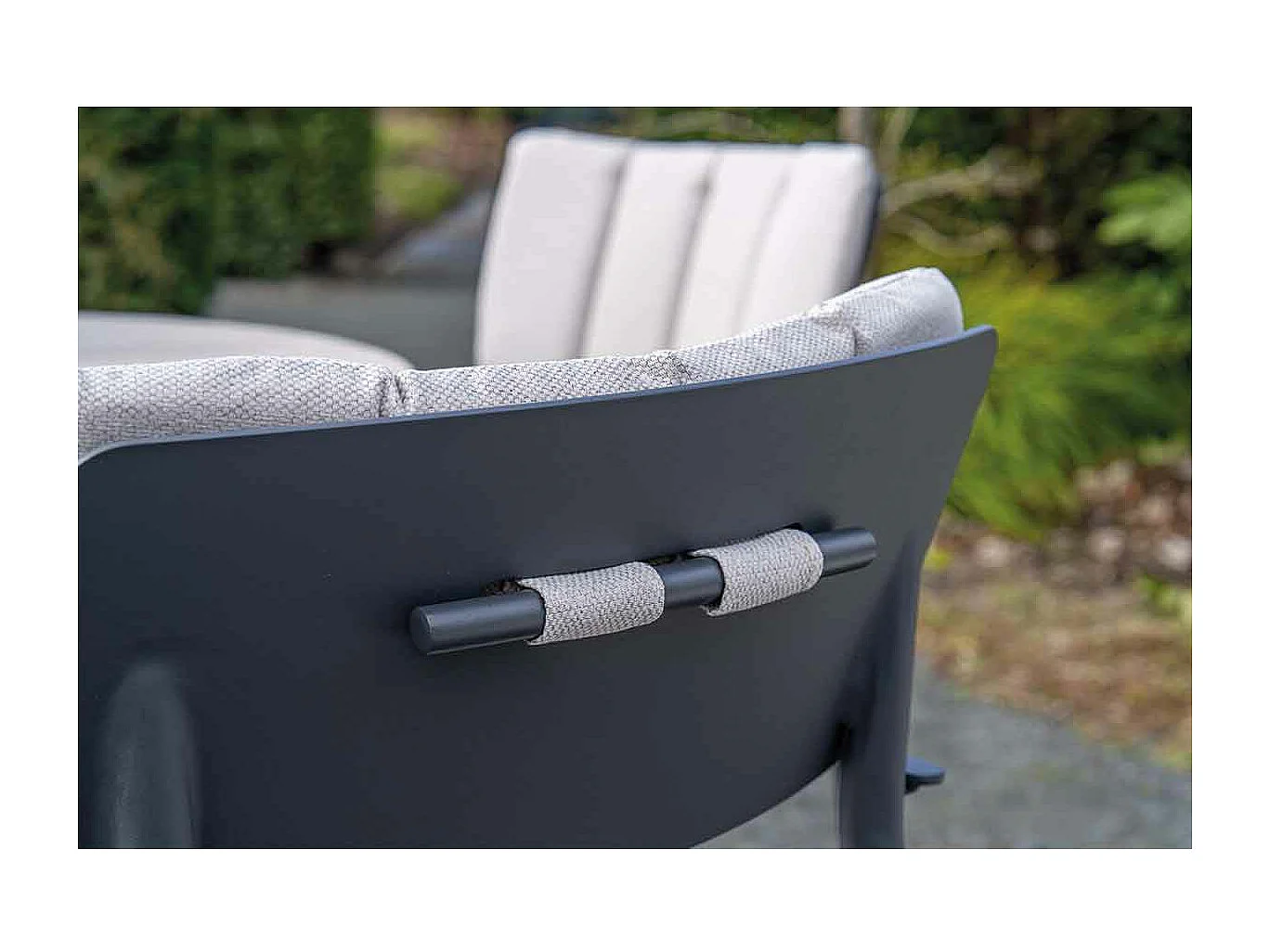 Ensemble de jardin Garden Impressions Dane - Duuk - gris foncé - Ø150 cm - 6 pièces