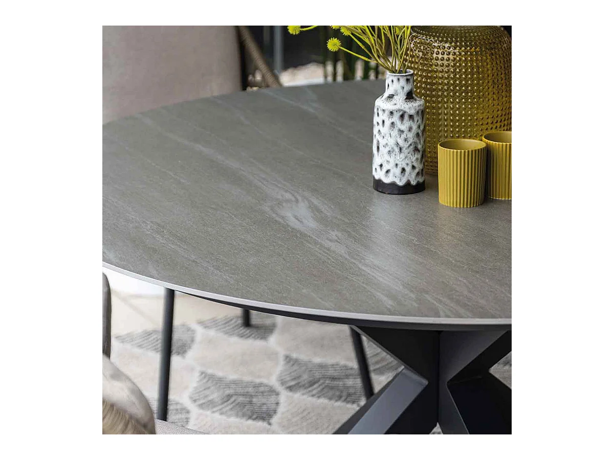 Garden Impressions Dane tuinset 6-delig - Duuk tuintafel Ø150 cm