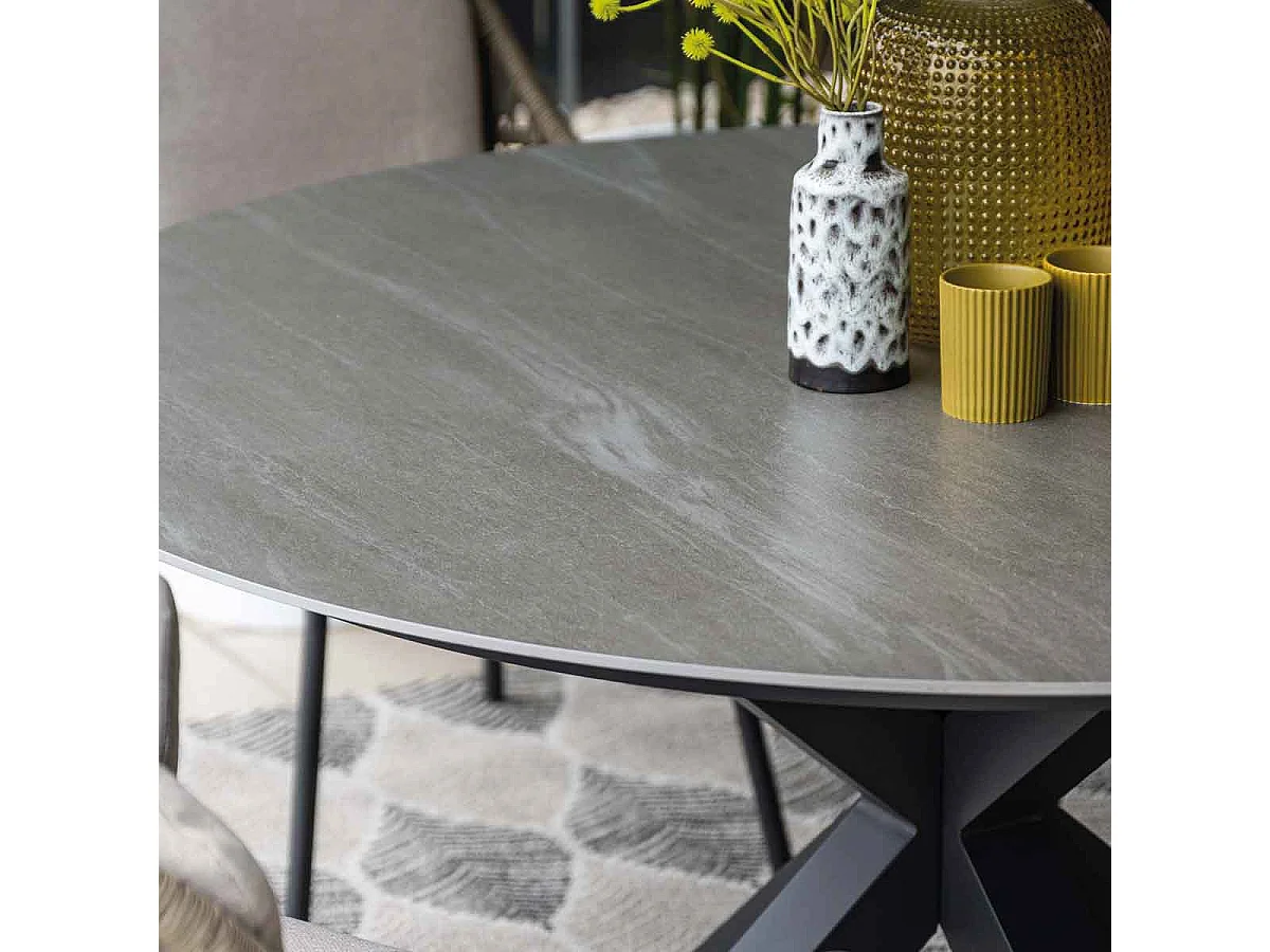 Garden Impressions Dane tuinset 6-delig - Duuk tuintafel Ø150 cm