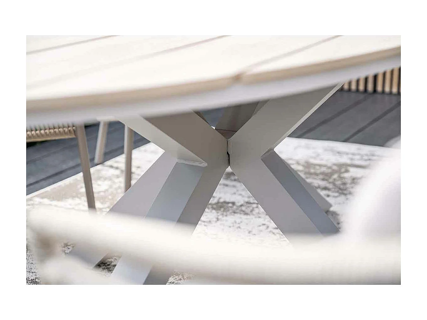 Garden Impressions Tarera tuinset 7-delig dakar sand - Tulli tuintafel 220x115 cm - light teak vironwood