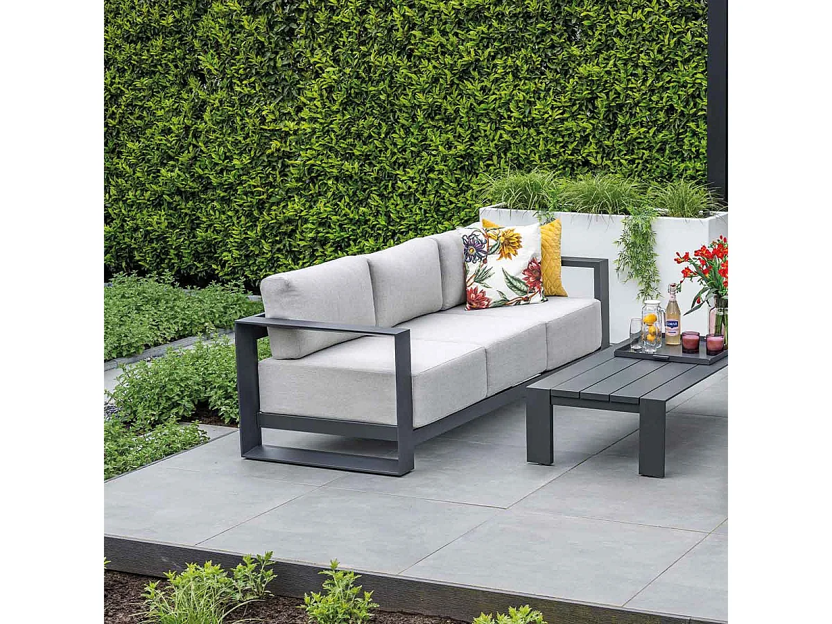 Canapé lounge Garden Impressions Malakka - gris foncé