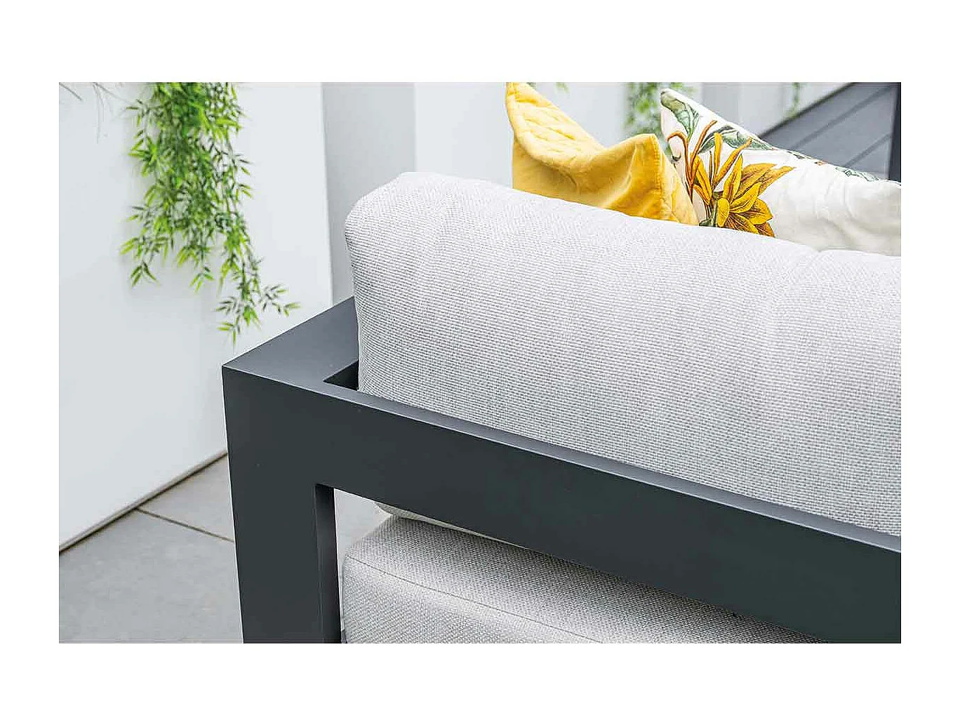 Canapé lounge Garden Impressions Malakka - gris foncé