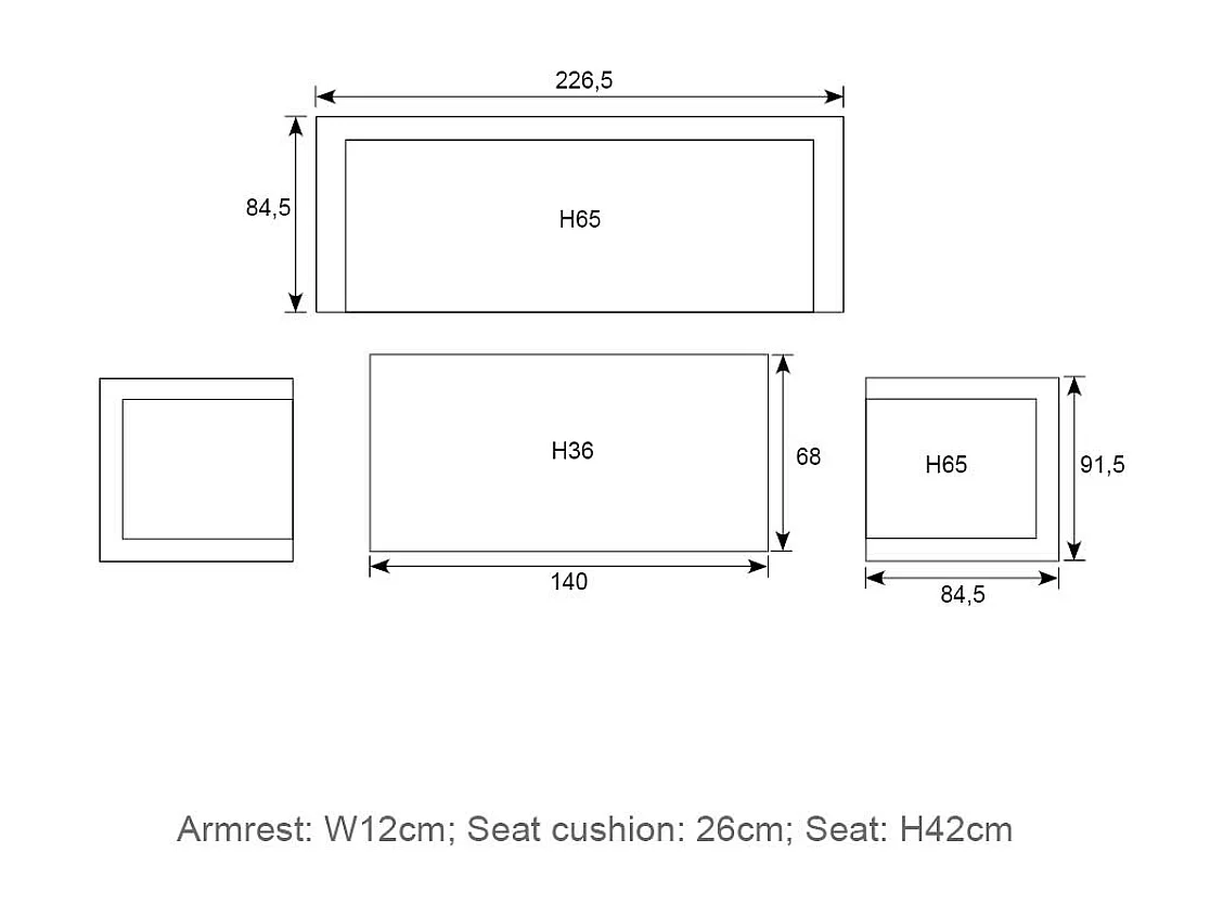 Garden Impressions Malakka loungebank - light teak look